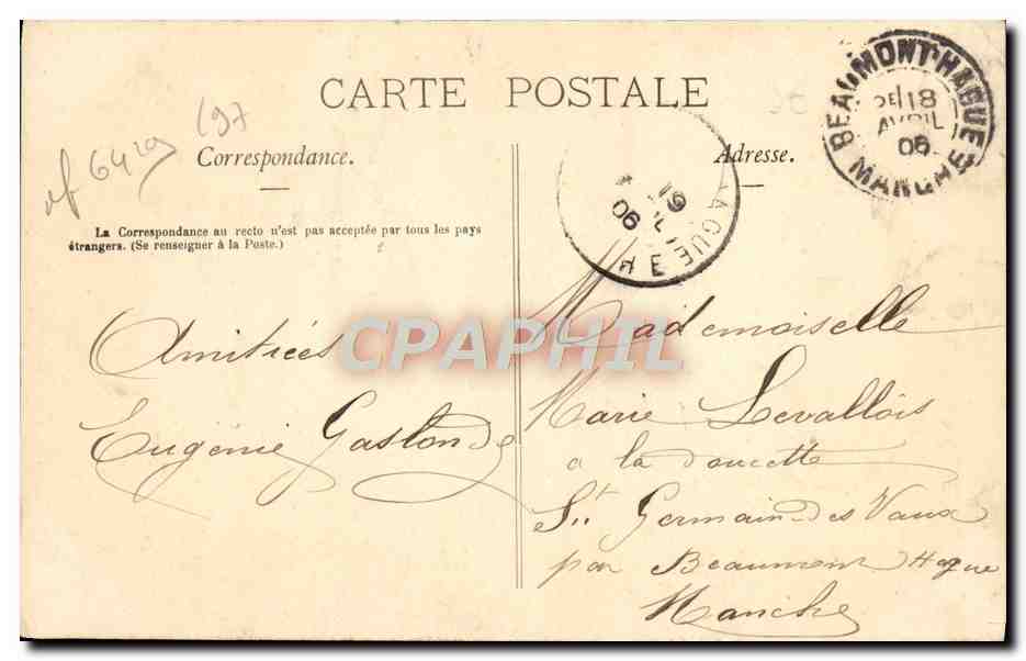 CPA Fantaisie Femme Histoire d'amour — Rückseite