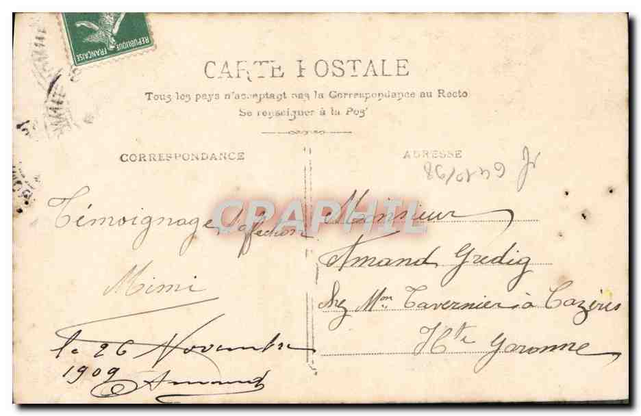 CPA Fantaisie Femme  — Rückseite