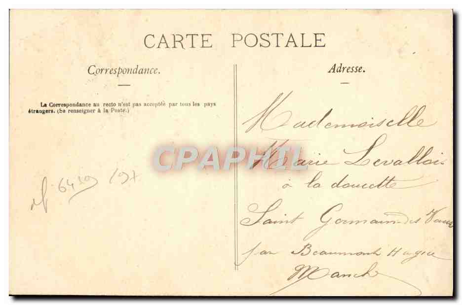 CPA Fantaisie Femme Histoire d'amour — Rückseite