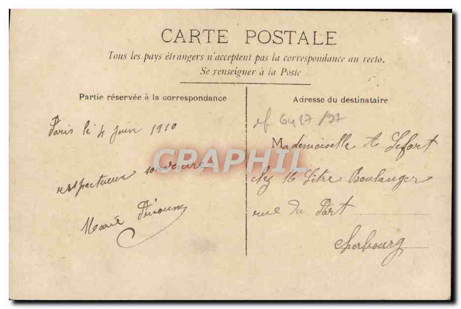 Couple en jardin — éditeur CIRCE, n° 4-306 — Verso