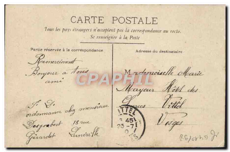 CPA Fantaisie Femme  — Rückseite
