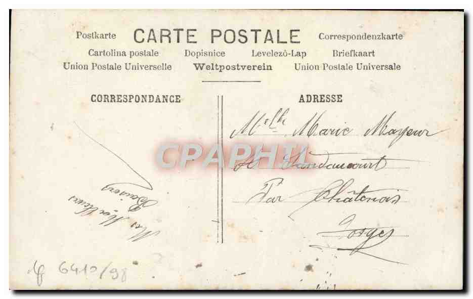 CPA Fantaisie Femme  — Rückseite