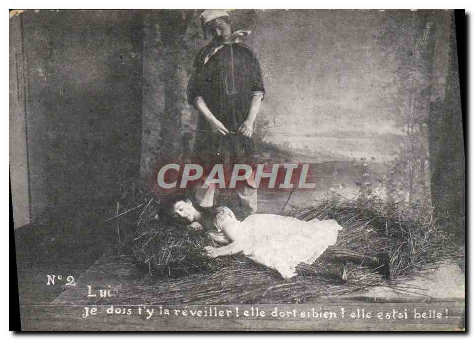 CPA Fantaisie Femme Je dois t'y la reveiller