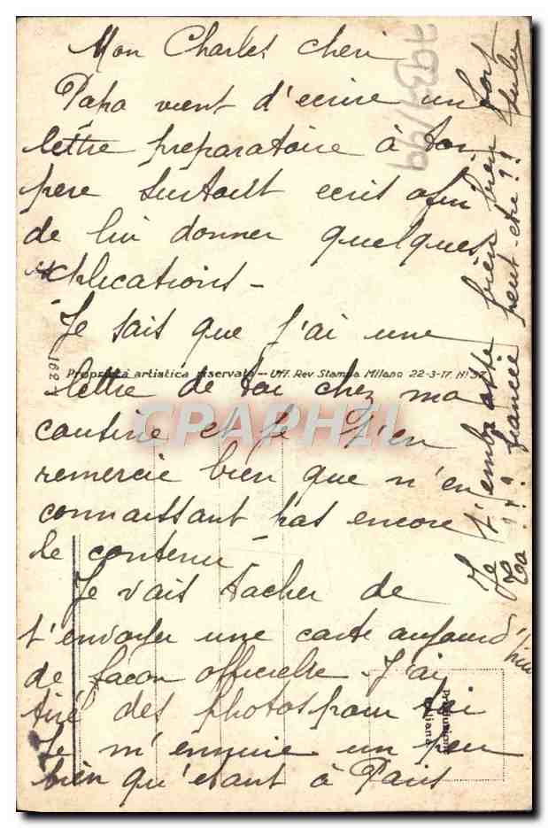 CPA Fantaisie Femme Corbella — Rückseite