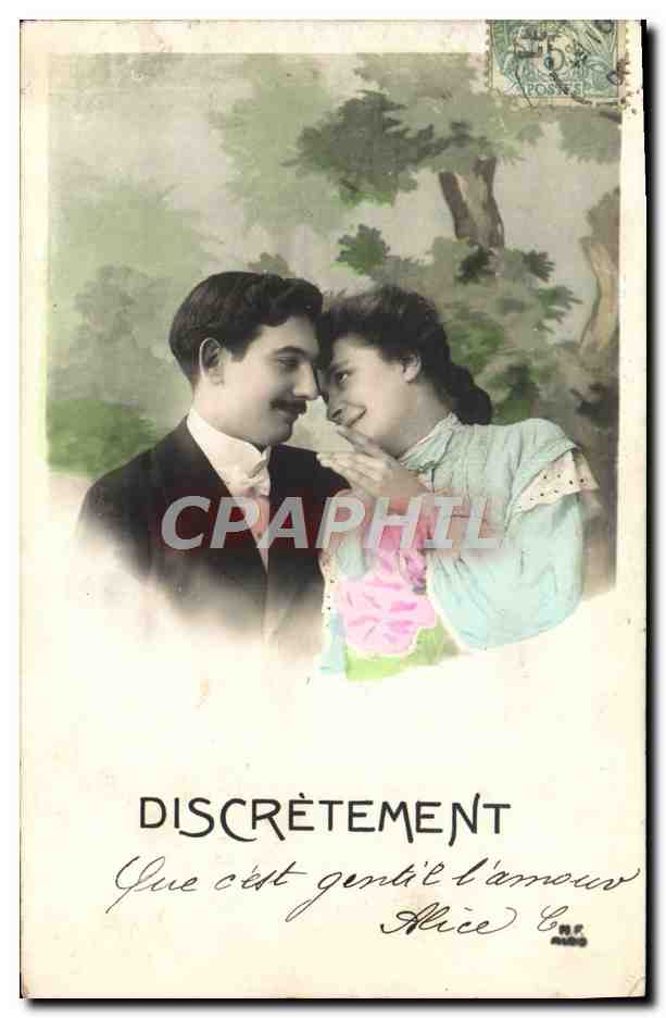 CPA Fantaisie Femme Discretement