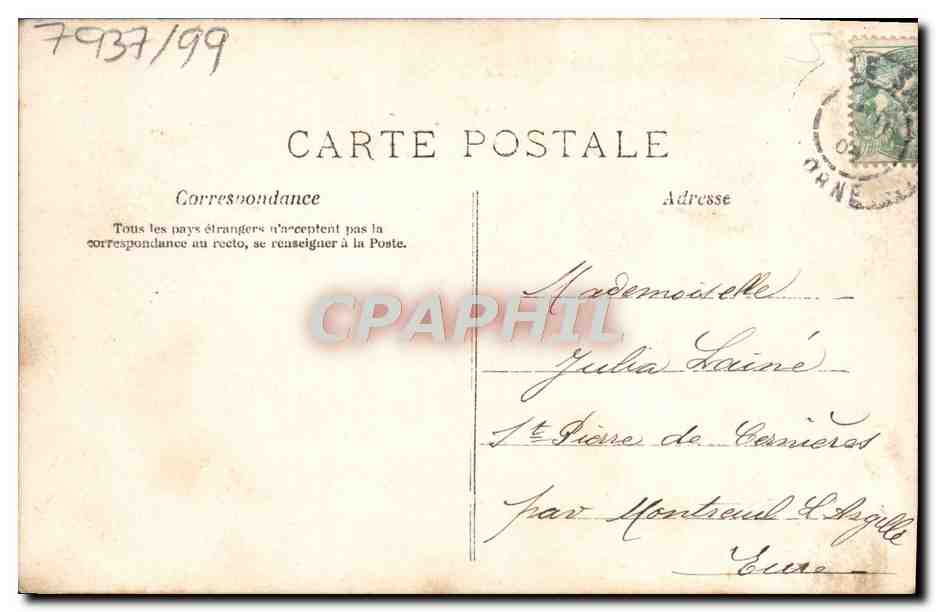 CPA Fantaisie Femme Discretement — Rückseite