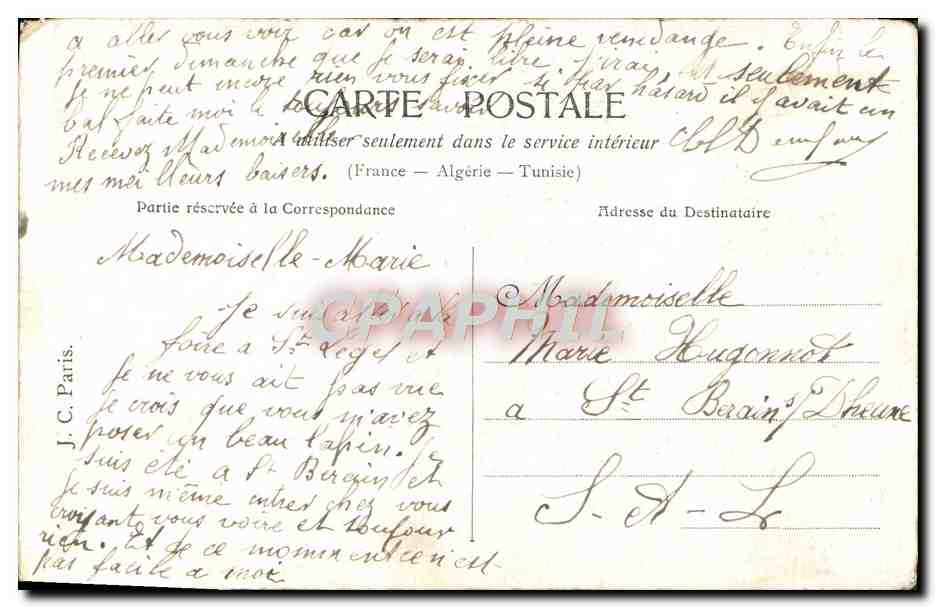 CPA Fantaisie Femme Dejeuner sur l'herbe — Rückseite