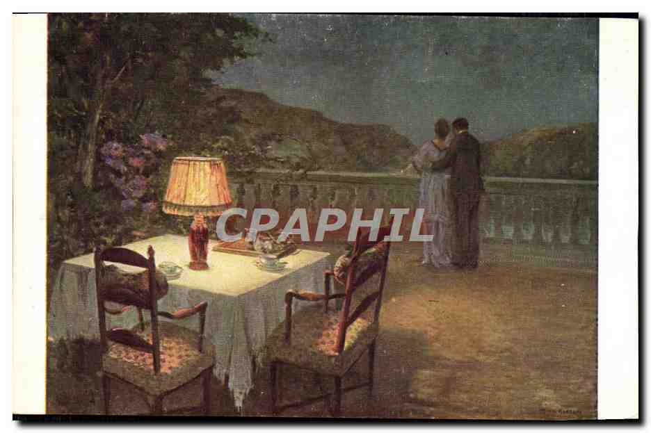 CPA Fantaisie Alberti Apres diner 