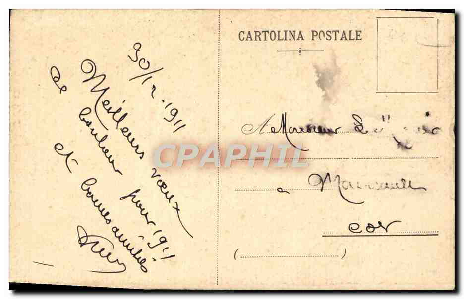 CPA Fantaisie Glisenti Amour silencieux — Verso