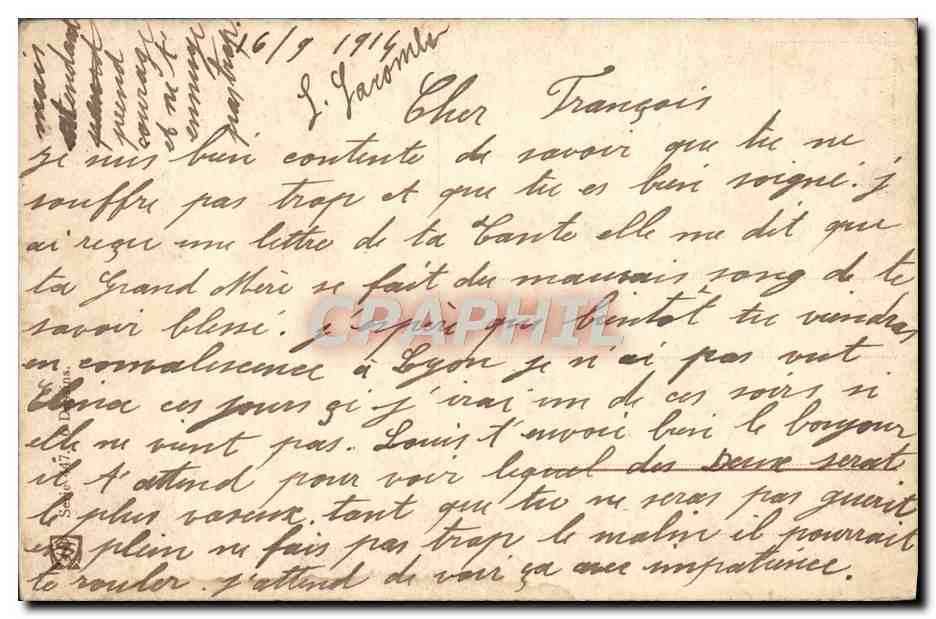 CPA Fantaisie Femme Caleche  — Verso