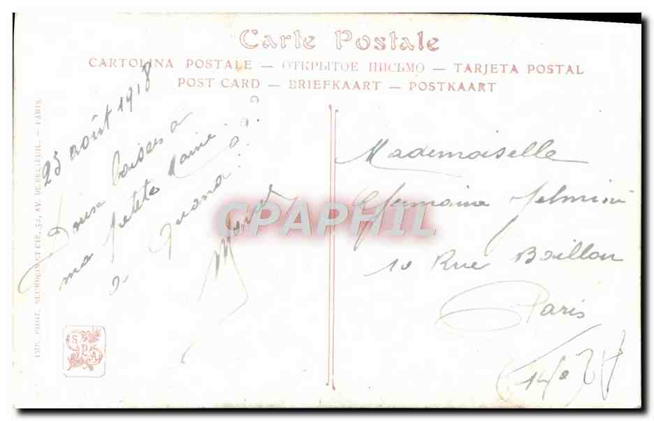 CPA Fantaisie Femme Salons de Paris Jef Leempoels Tendres aveaux  — Rückseite