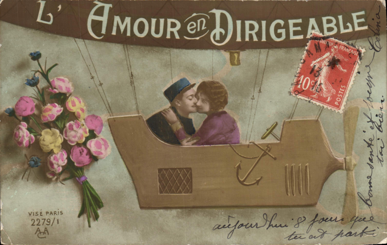 El Amor en Aerostato — Visé Paris 2279/1 AA