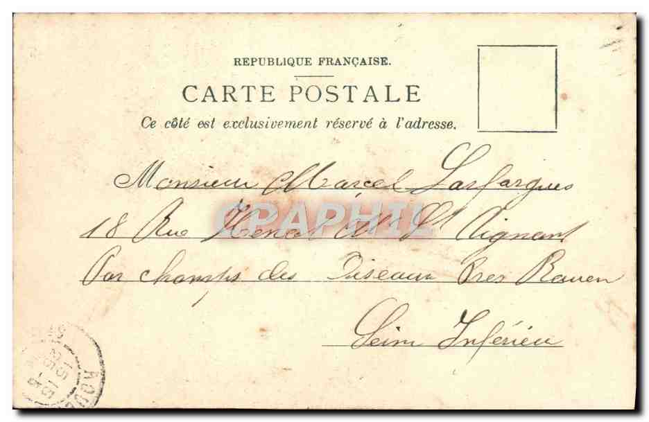 Jeune couple dans un bateau — scène de rivière — éditeur CPAPHIL n°675 — Back