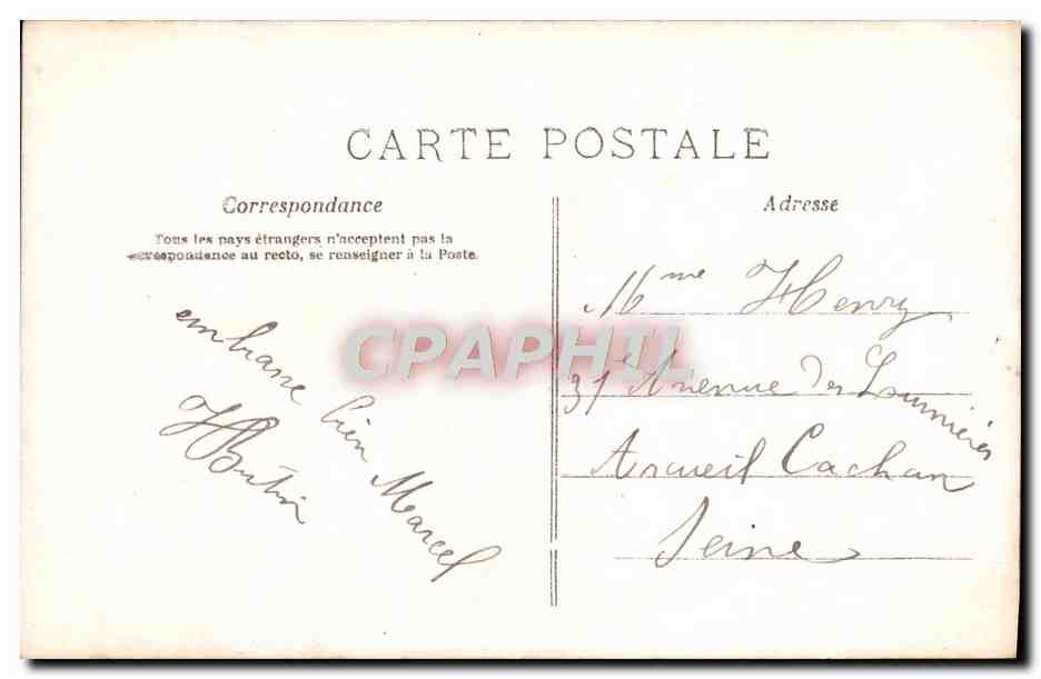 Chasseurs en tenue de chasse — Éditeur H. Boutin, n° 501 — Verso