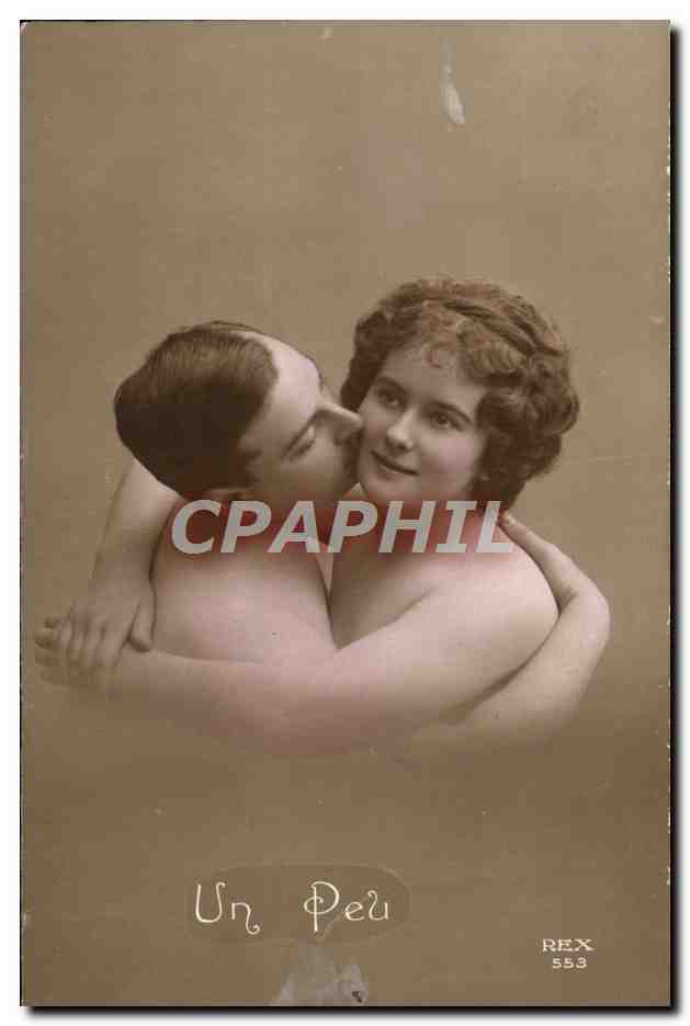 CPA Fantaisie Femme Homme Nu erotique