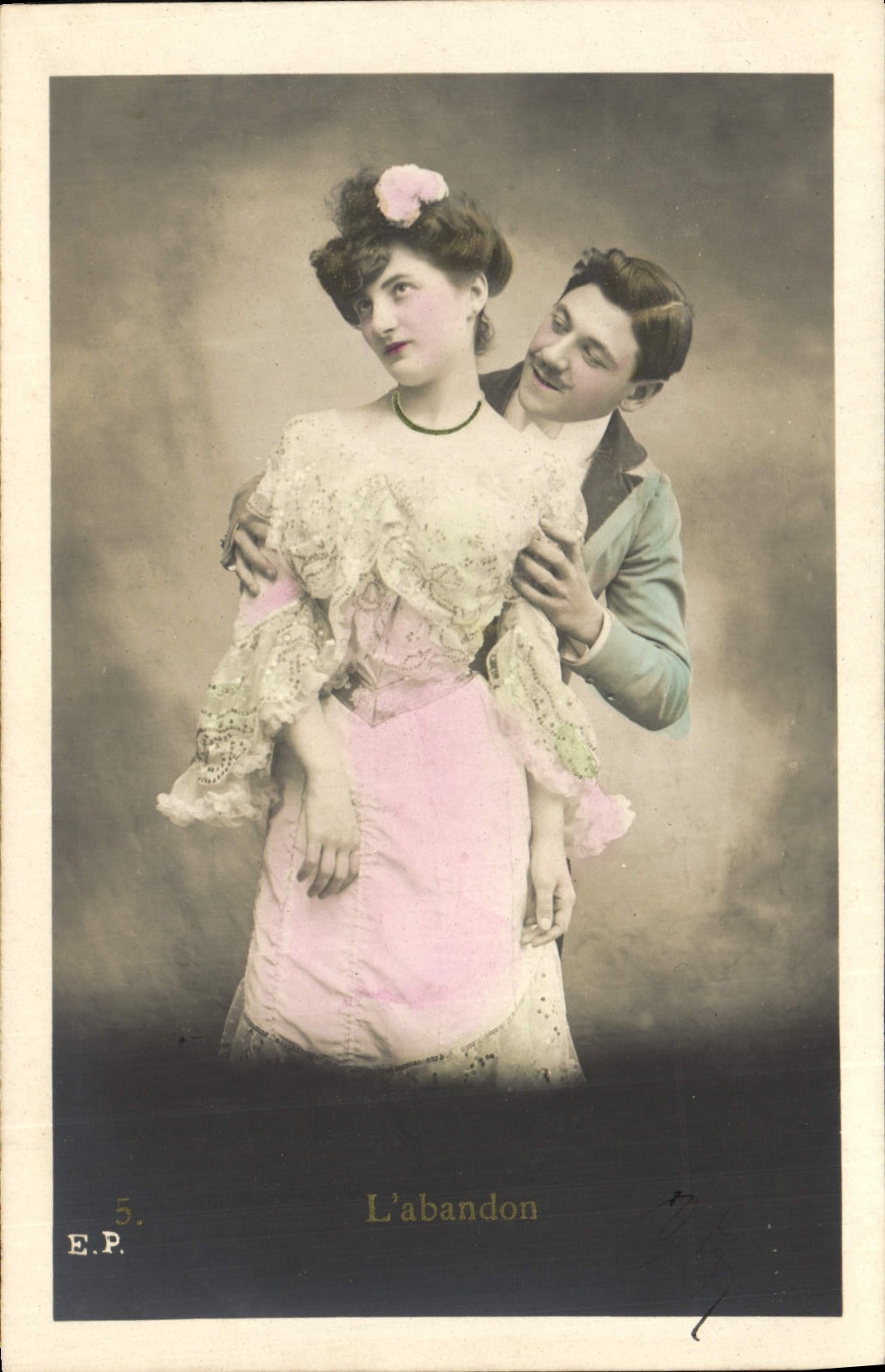 CPA Fantaisie Femme L'abandon
