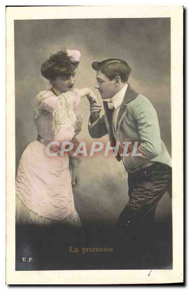 CPA Fantaisie Femme La promesse