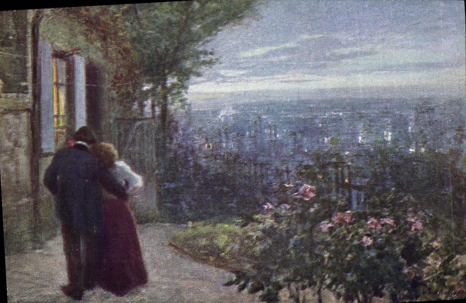 CPA Fantaisie Balestrieri Scene d'amour Charpentier