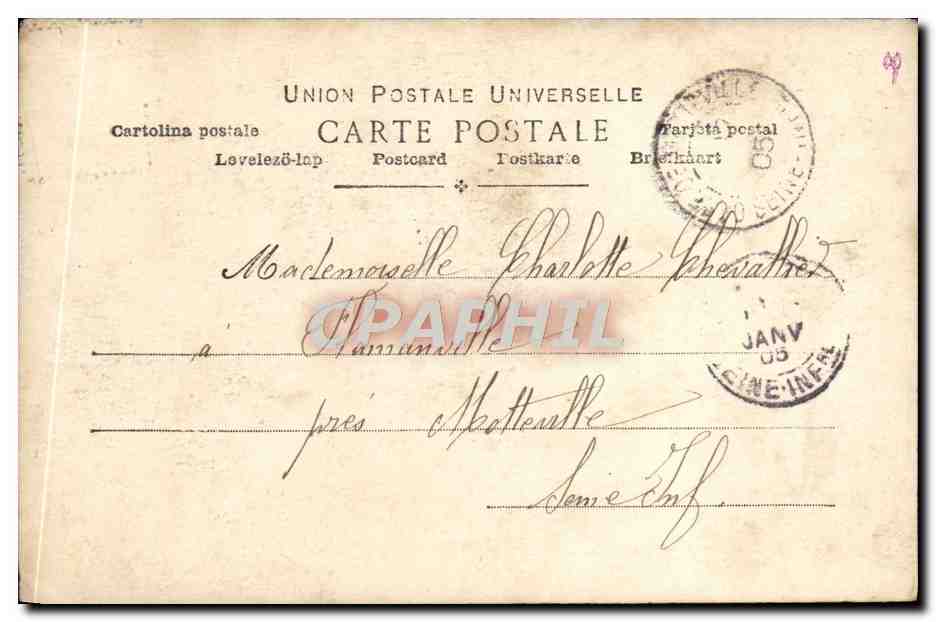 CPA Fantaisie Femme Elle flirte Eventail — Rückseite