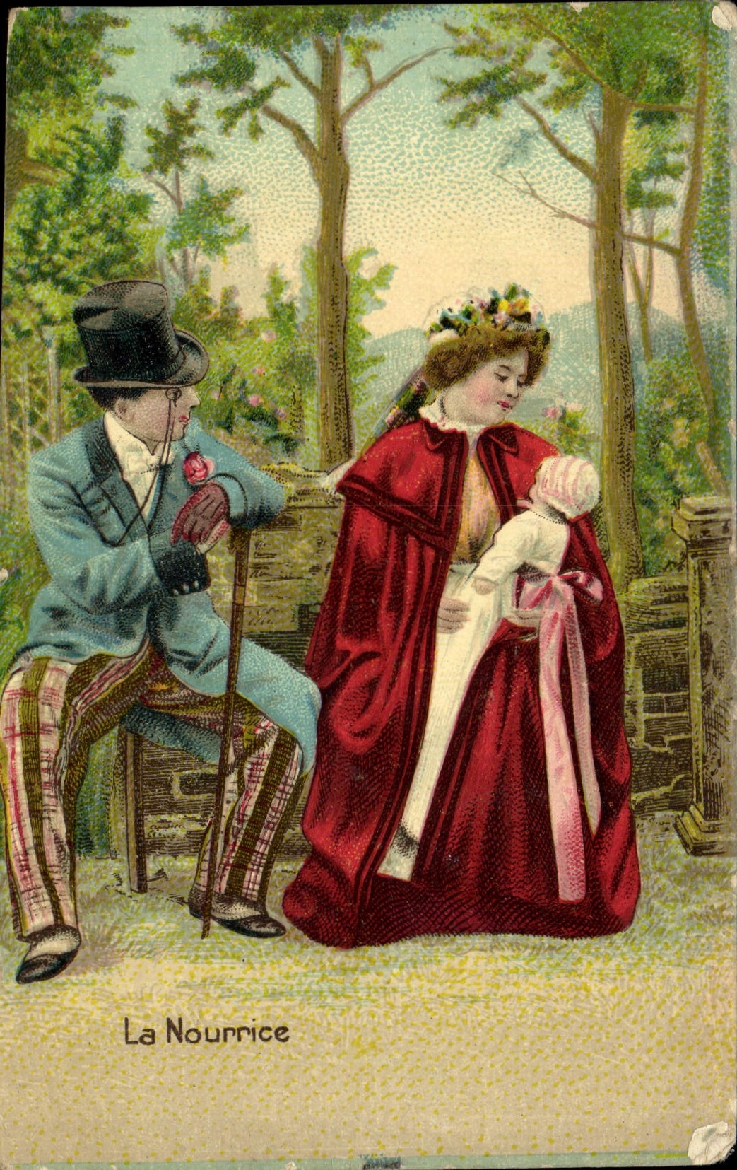 CPA Fantaisie Femme La nourrice