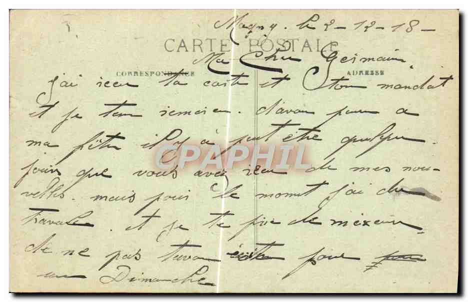 CPA Fantaisie Femme Mariage Morvandiau Tragique denouement — Verso