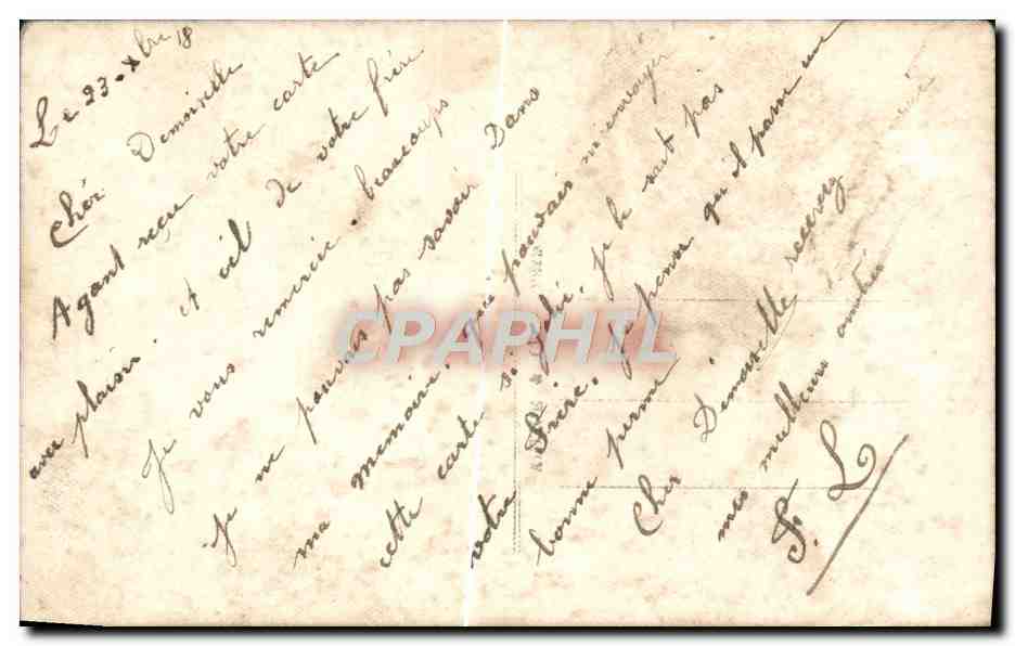 CPA Fantaisie Femme Le miroir des tendresses Soldat Militaria — Reverso
