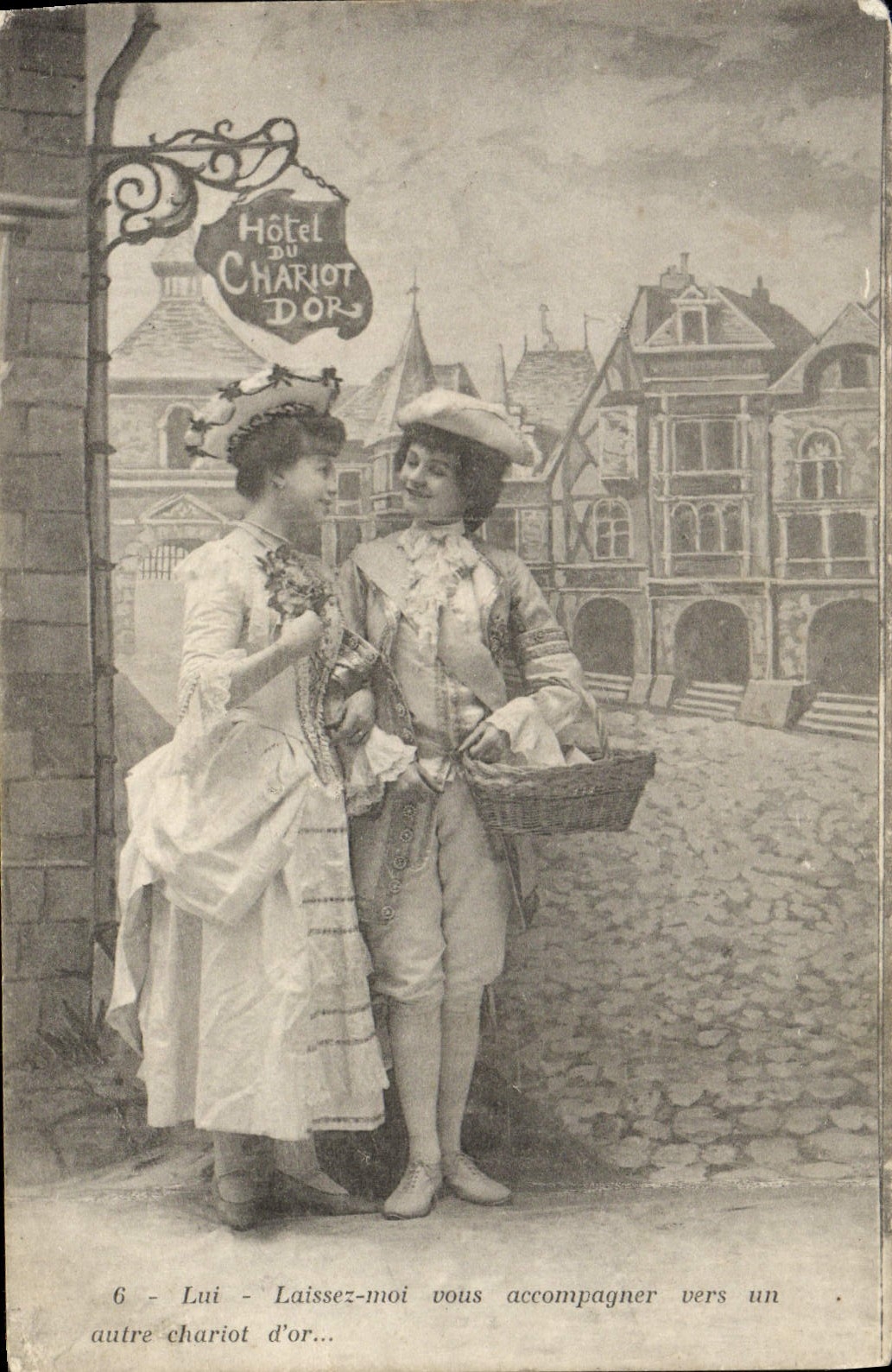 Hôtel du Chariot d'Or — scène de chariot d'or — éditeur non identifié, n°6