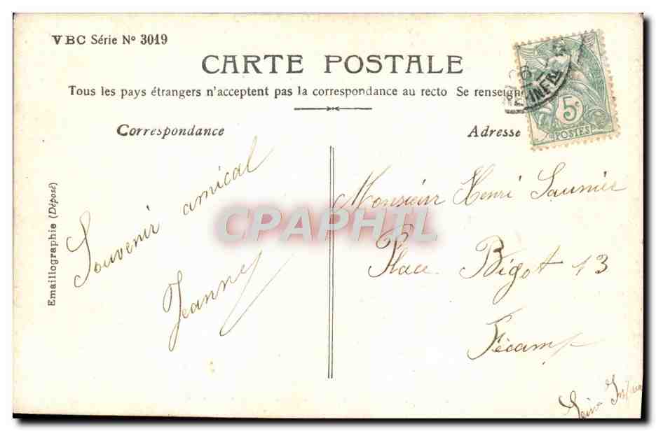 CPA Fantaisie Femme Les baisers — Rückseite