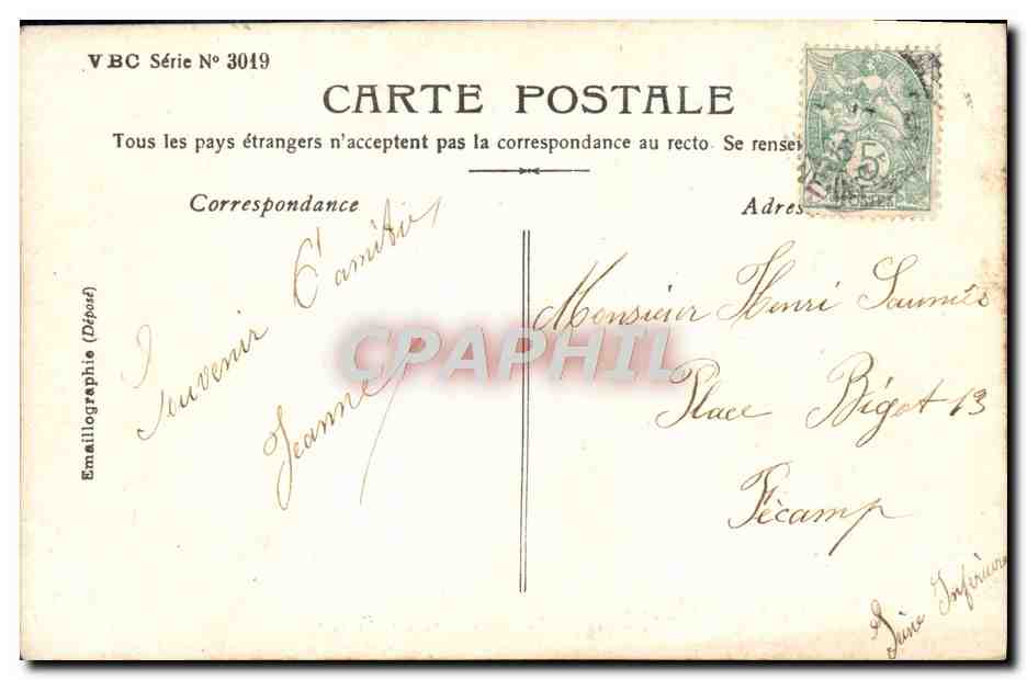 CPA Fantaisie Femme Les baisers — Rückseite