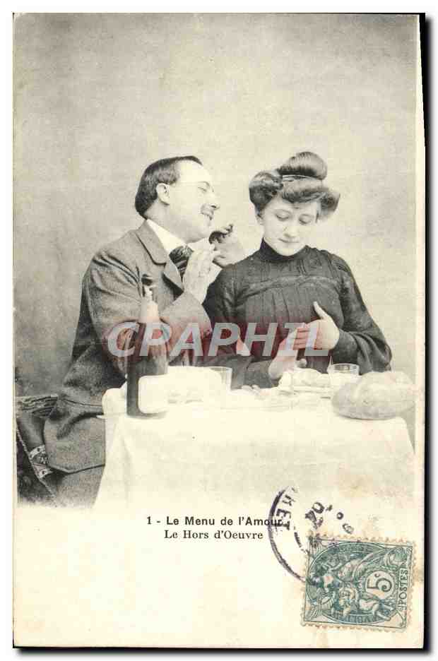 CPA Fantaisie Femme le menu de l'amour