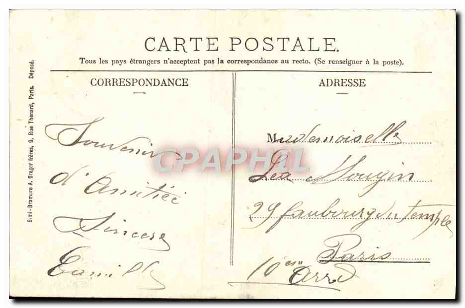 CPA Fantaisie Femme le menu de l'amour — Rückseite