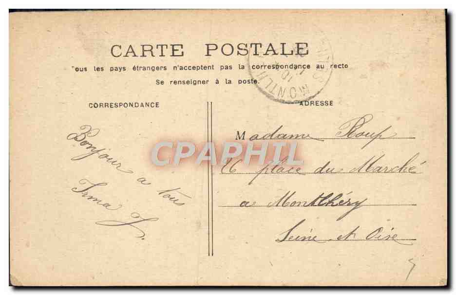 CPA Fantaisie Femme Vertige d'amour — Verso