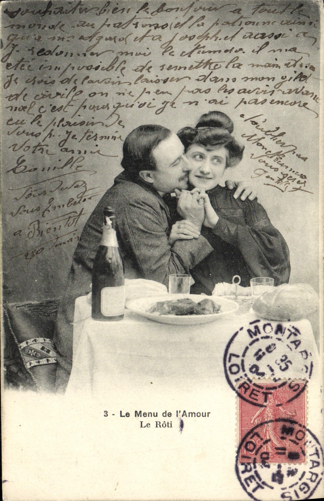 Le Menu de l'Amour — Le Rôti — éditeur A. Brager frères, n°3