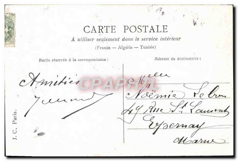 CPA Fantaisie Femme Pitou et Nounou — Back