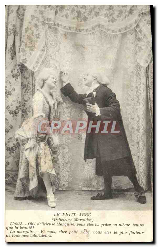 CPA Fantaisie Femme Le petit abbe Marquise