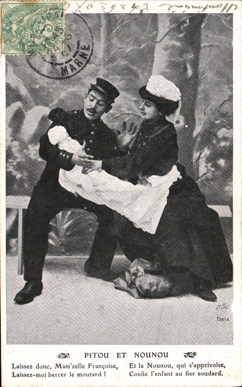 CPA Fantaisie Femme Pitou et Ninou 