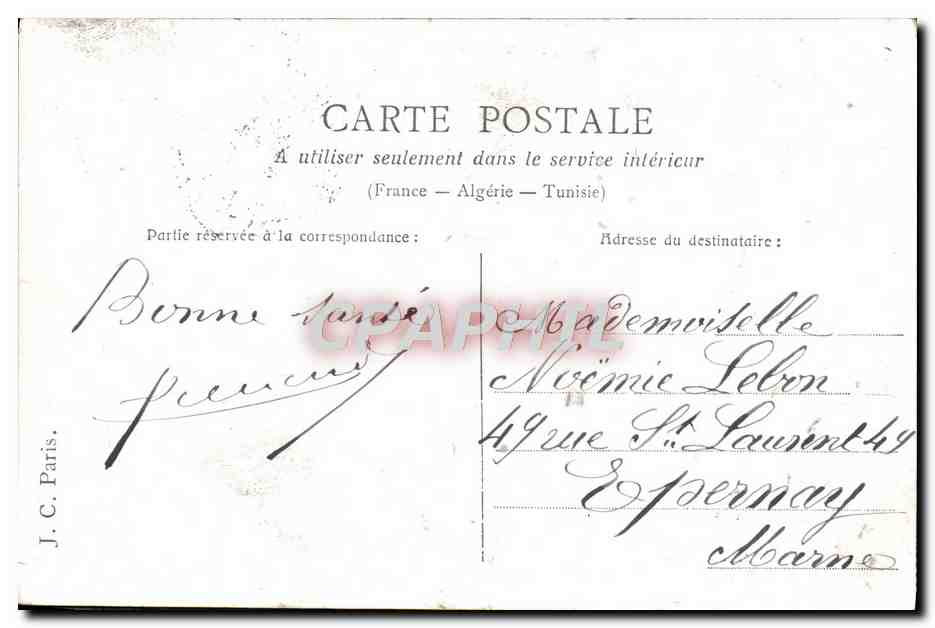 CPA Fantaisie Femme Pitou et Ninou — Rückseite