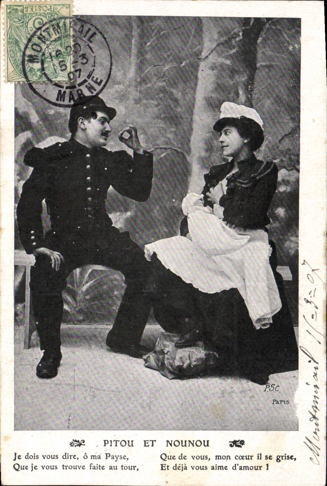 CPA Fantaisie Femme Pitou et Ninou