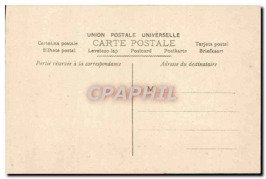 Famille avec cygne — scène de jardin — éditeur S. (marque) n° 3011 — Verso