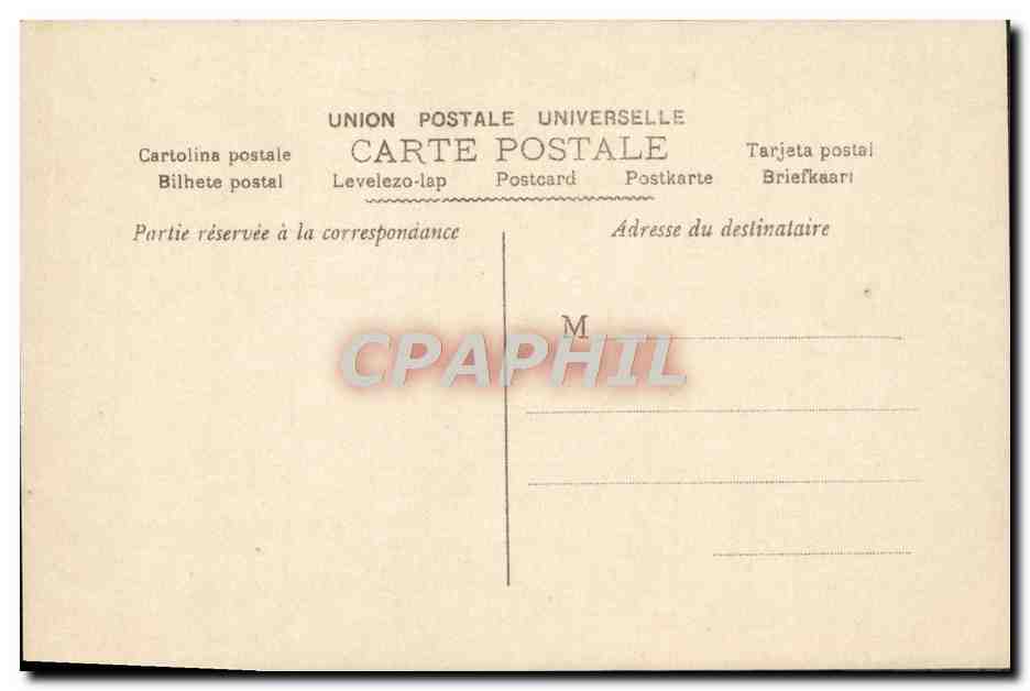 Famille admirant un cygne — scène de jardin — éditeur S.B. n° 8011 — Verso