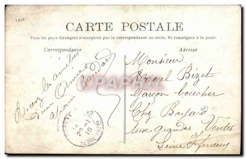 CPA Fantaisie Femme Simonne — Rückseite