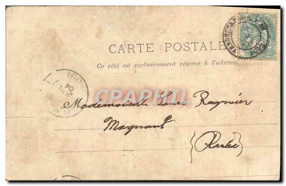 CPA Fantaisie Femme Indiscretion — Verso