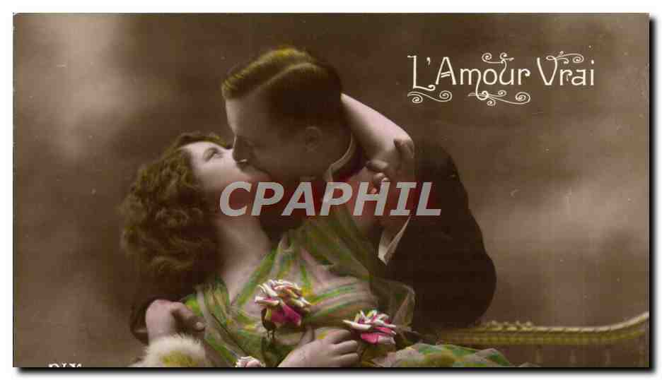 CPA Fantaisie Femme L'amour vrai
