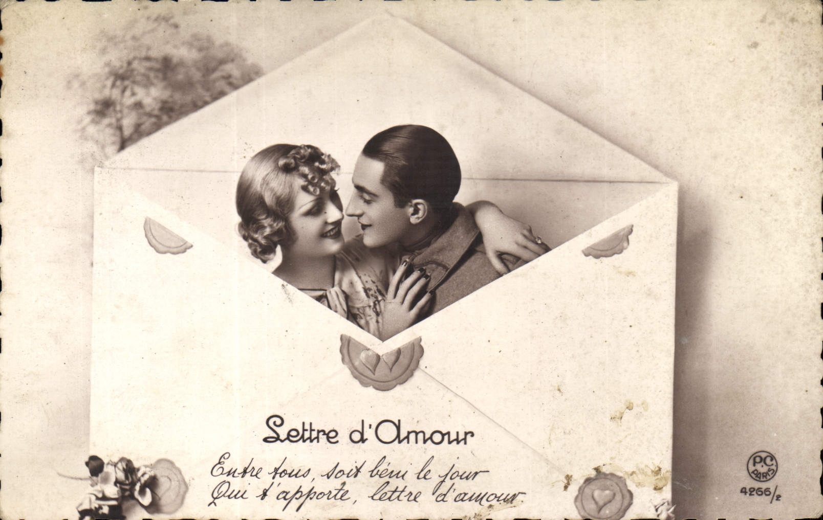 CPA Fantaisie Femme Lettre d'amour