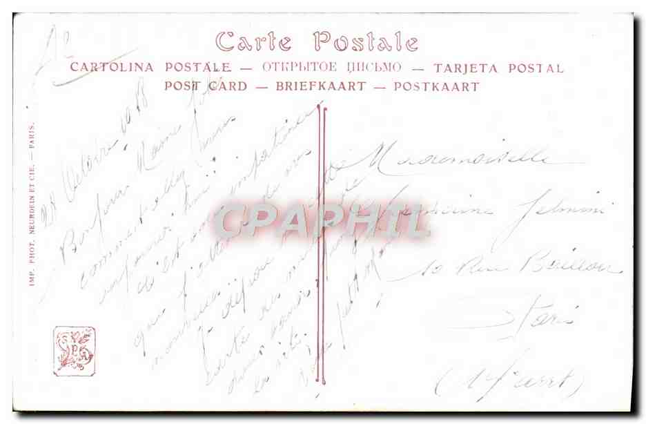 CPA Fantaisie Femme Weerts L'instant eternel — Rückseite