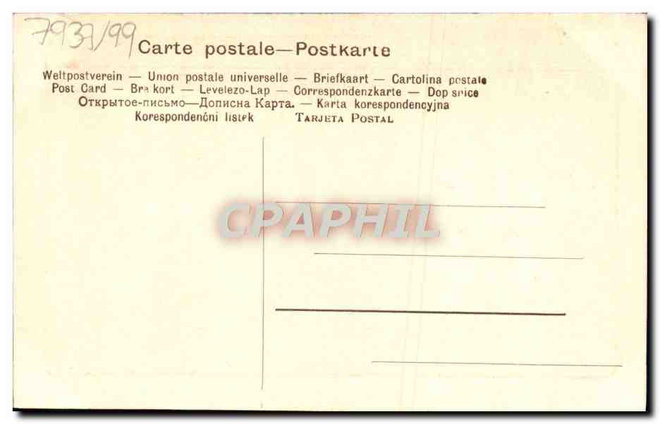 CPA Fantaisie Femme La fuite Sydney Kendrick — Rückseite