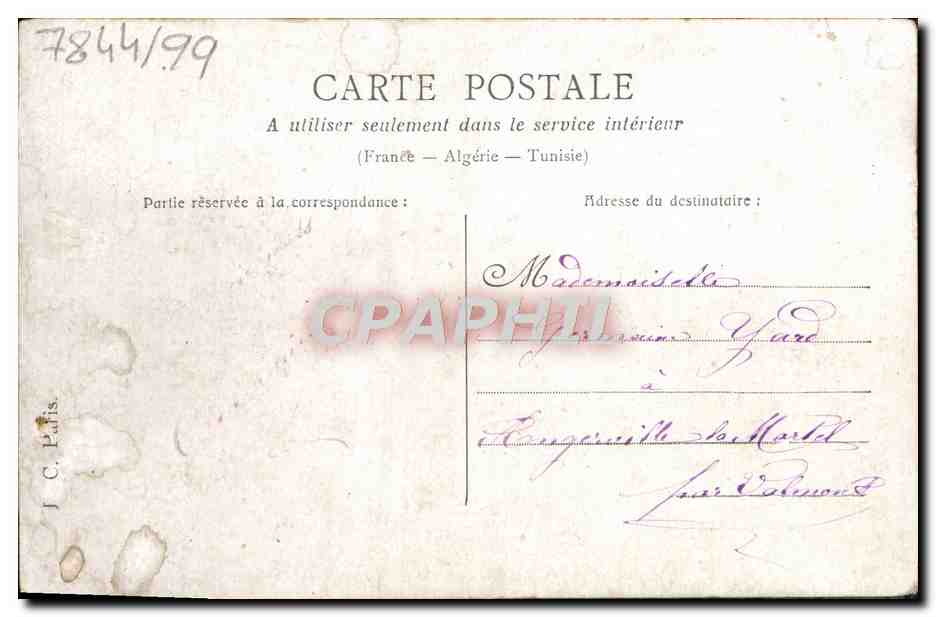 CPA Fantaisie Femme Dejeuner sur l'herbe — Rückseite