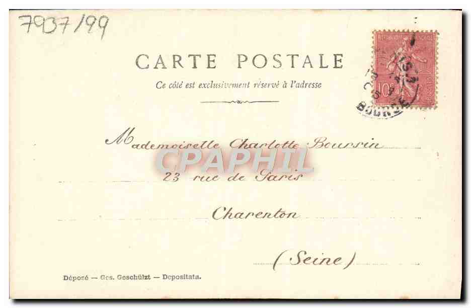 CPA Fantaisie Femmes Masque L'intrigue  — Verso