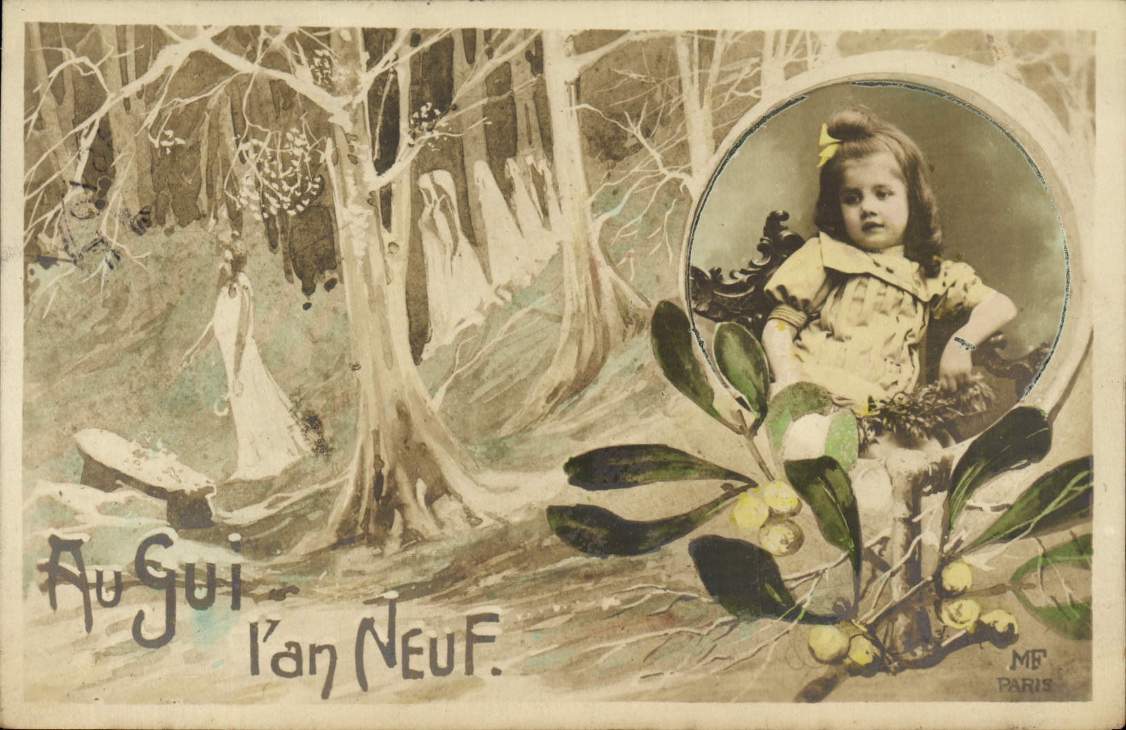 CPA Fantaisie Enfant Gui