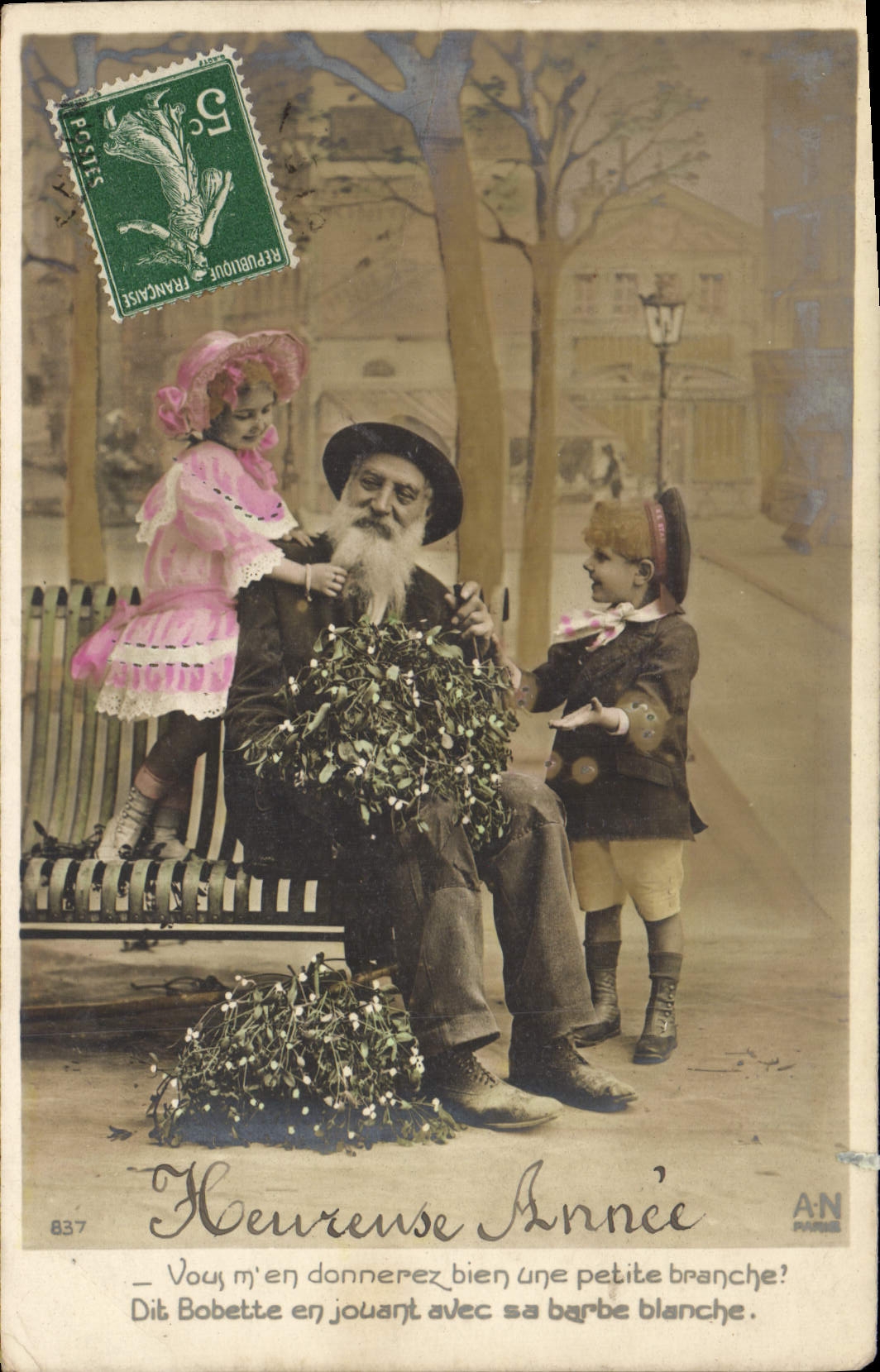 CPA Fantaisie Enfants Grand Pere